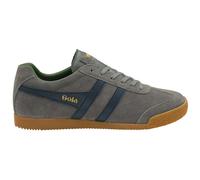 (9) Gola Harrier Mens Casual Trainers in Ash Navy Green