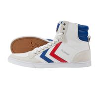 Hummel Unisex Slimmer Stadil High Hi-Top Trainers ,White Blue Red Gum 63 511 9228,10.5 UK