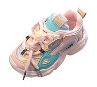 Trainers Kids Girls Sports Shoes Casual Shoes First Summer Outdoor Soft Breathable Sports(2.5 Big Kids) Pink