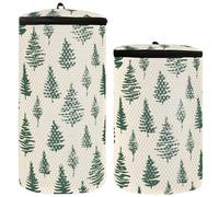Trainers Laundry Bag Pack of 2 Laundry Bag Washing Machine Shoe Bag Christmas Forest Green 1 Size Modern/Slim Christmas Green Forests 1, Green Christmas Forests, Talla única, Fashionable /, Green