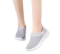 Trainers Men Casual Leather Shoes for Women Slip On Design with Zip Fastening Sporty Style in Durable Leather Cushioned Footbed & Arch Support Outdoors Grey