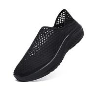 Trainers Men Running Shoes Men's Air Mesh Slip On Walking Shoe Breathable Lightweight Trainer Quick Dry Rebound Core Unisex Wide Barefoot Tennis Sports Training Black