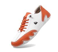 Trainers Men Running Shoes Mens Extra Wide Fit Jogging Walking Sportschuhe Beach Water for Gym Rebound Core Low Top Sneakers UK Size Orange