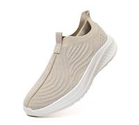 Trainers Men Running Shoes Mens Extra Wide Fit Women Outdoor Arch Support Road Athletic Rebound Core Walking for Tennis Sports Training Beige