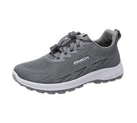 Trainers Mens Breathable Mesh Running Walking Trainers Arch Support Wedge Sneakers with Memory Foam Non Slip Soft Chunky Orthopedic Shoes Lightweight Casual Sneakers Jogging Fitness Gym Athletic Grey