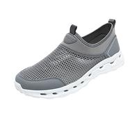 Trainers Men's Running Shoes Pattern Fashion Simple Mesh Breathable Comfortable Lightweight Leisure Shoes Tennis Shoes Training Shoes Breathable, darkgray, 8 UK