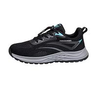 Trainers Men's Running Shoes Walking Fashion Light Shoes Medium Older People Tennis Shoes Training Shoes Breathable, black, 9 UK