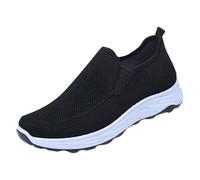 Trainers Mens Slip On Mesh Shoes Breathable Comfortable Non-Slip Walking Shoes With Arch Support Lightweight Running Sneakers Casual Gym Fitness Wedge Sneaker Outdoor Trainers Hiking Trekking Trainer