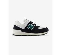 Trainers New Balance 574 Hook And Loop black dark green white Kids - 28