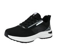 Trainers, Trekking Shoes with Risers, Non-Slip Trainers, Jogging Shoes, Lightweight, Soft Sole, Comfortable, Breathable Jogging Shoes, Classic Fitness, Breathable, black, 7 UK