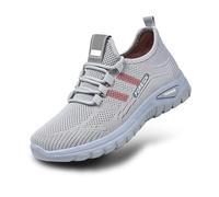 Trainers Walking Shoes Girls Air Cushion Athletic Sneakers with Memory Foam Mesh Sport Casual Dad Streetwear Summer Outdoor Fitness Grey