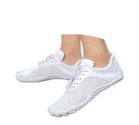 Trainers Walking Shoes Girls Air Cushion Athletic Sneakers Zero Drop Sole Lightweight Non Slip Tennis Waterproof Rain Boots Sparkly Wide Fit Jogging Teens White