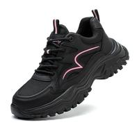 Trainers Walking Shoes Girls Ladies Breathable Sneakers with Memory Foam Mesh Sport Chunky Colorful Lifestyle for Flat Feet Plantar Fasciitis Fitness Outdoor Pink