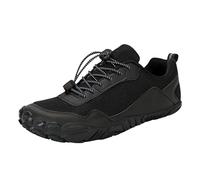 Trainers Walking Shoes Girls Ladies Breathable Sneakers Zero Drop Sole Platform Classic Tennis Travel for Flat Feet Plantar Fasciitis Spring Summer, Hiking Trekking Black