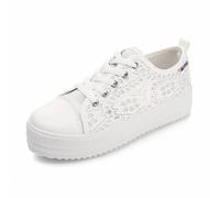 Trainers Walking Shoes Girls Trail Running Sneakers with Memory Foam Comforble Casual Dad Streetwear Air Cushion Arch Support for Spring Summer, Hiking Trekking White