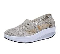 Trainers Walking Shoes Girls Trail Running Sneakers with Memory Foam Platform Classic Waterproof Rain Boots for Flat Feet Plantar Fasciitis Women's UK Size Grey