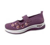 Trainers Walking Shoes Girls Women Chunky Sneakers with Memory Foam Platform Classic Breathable Running Air Cushion Arch Support Workout Casual Gym Purple
