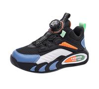 Trainers with Air Cushion Thick Sole Trainers for Boys Girls Wedge Heel Fashionable Comfortable Children's Shoes Casual Walking Shoes Sports Shoes Rotating Buckle for Adjusting the Laces, Z2 Orange