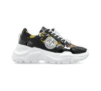 Trainers with Barocco Print - female - Versace Jeans Couture - Sneakers - Black - 5 UK - Shoes 5 UK