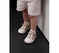 Trainers with Laces & Hook-&-Loop Strap, for Babies gold