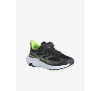 Trainers with touch-fastening strap in textile for boys black