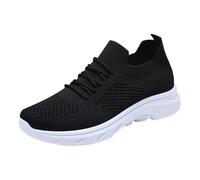 Trainers Womens Arch Support Orthopedic Sneakers Lightweight Breathable Mesh Sports Shoes Non Slip Athletic Running Walking Sneakers Chunky Sole Memory Foam Trainers Gym Tennis Jogging Black