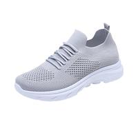 Trainers Womens Arch Support Orthopedic Sneakers Lightweight Breathable Mesh Sports Shoes Non Slip Athletic Running Walking Sneakers Chunky Sole Memory Foam Trainers Gym Tennis Jogging Grey