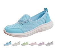 Trainers Women's Diabetic Shoes Mesh Summer Lightweight Walking Shoes Running Shoes Sports Shoes Trainers Non-Slip Rubber Soles Leisure Shoes Lightweight and Breathable for Walking, blue, 4 UK