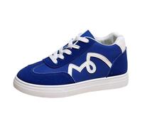 Trainers Women's Flat Tennis Skateboarding Shoes Suede Running Shoes Retro Style Sneakers Fashionable Women's Shoes Casual Shoes Trainers Summer Shoes Road Running Shoes Walking Shoes, blue, 6 UK