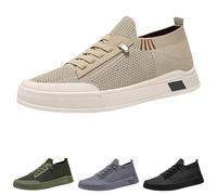 Trainers Women's Men's Sports Shoes Running Shoes Trainers Outdoor Board Shoes Shoes Slip On Sneakers Fashion Lightweight Breathable Walking Shoes Training Shoes, khaki, 8 UK