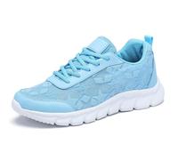 Trainers Women's Mesh Breathable Sports Shoes Laces Wide Feet Walking Shoes Gym Sports Shoes Width H Lightweight Road Running Shoes Work Shoes Women's Shoes Traditional Shoes, blue, 4.5 UK