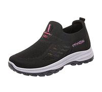Trainers Women's Orthopaedic Shoes Non-Slip Walking Shoes Lightweight Running Shoes Breathable Jogging Shoes Comfortable Fitness Shoes Tennis Shoes Summer Sports Shoes Inner Shoes, black, 8.5 UK