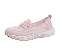 Trainers Women's Orthopaedic Shoes Summer Mesh Breathable Lightweight Sports Shoes Plain with Arch Support Comfortable Trainers Outdoor Workout Jogging Shoes with Laces, 35.5-38.5 EU, pink, 6 UK