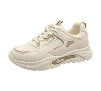 Trainers Women's Platform Trainer Shoes Lightweight Breathable Walking Shoes Stylish Casual Fitness Shoes All-Day Comfortable Sports Shoes Cushioned Lace Running Shoes Leisure Jogger School Shoes