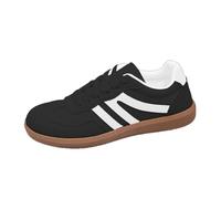 Trainers Women's Retro Style Tennis and Skateboarding Classic Trainers with Laces Rubber Sole Fashionable Non-Slip Leisure Skate Shoes Flat Leather Trainers Shoes Lace Costume Shoes, 2, 5 UK