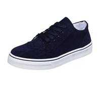 Trainers Women's Running Shoes Trainers Sports Shoes Women's Four Seasons Models Lace Up Shoes Fashionable Platform Shoes Flat Bottom Retro Low Top Travel Casual Shoes Women's Walking Shoes, blue, 5