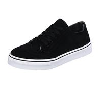 Trainers Women's Running Shoes Trainers Sports Shoes Women's Four Seasons Models Lace Up Shoes Fashionable Platform Shoes Flat Bottom Retro Low Top Travel Casual Shoes Women's Walking Shoes, black, 4