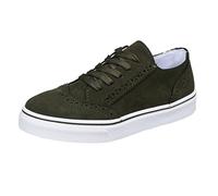 Trainers Women's Running Shoes Trainers Sports Shoes Women's Four Seasons Models Lace Up Shoes Fashionable Platform Shoes Flat Bottom Retro Low Top Travel Casual Shoes Women's Walking Shoes, Green, 4