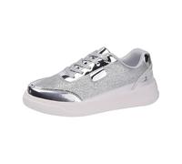 Trainers Women's Sports Shoes Glitter Lace-Up Soft Breathable Trainers Sequins Casual Shoes Skate Shoes Fitness Shoes Jogging Shoes Walking Shoes for Street Wedding Party Night Club, silver, 36 EU