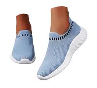 Trainers Women's Trainers Running Shoes Sports Shoes Sports Shoes for Women All Seasons Round Toe Deep Opening Lace Up Casual Sneakers Breathable Flat Women's Trainers Blue, lightblue, 4.5 UK