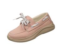 Trainers Women's Trainers Running Shoes Sports Shoes Women's Casual Shoes with Thick Sole and Lacing, Fashionable Casual Slippers Closed Toe Plain Sports Shoes Trainers Women Black, pink, 8.5 UK