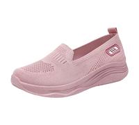 Trainers Women's Trainers Slippers Casual Shoes Casual Shoes for Women Fashion New Pattern Plain Simple Thick Sole Non-Slip Mesh Breathable and Comfortable Sneakers Women Black, pink, 8 UK