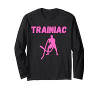 Trainiac Using Battle Ropes Workout Long Sleeve T-Shirt