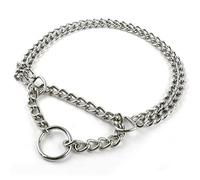 Training Collars Chain Martingale Dog Pet Collar Pinch Metal Slip Choke Stainless Steel Chain Collar for Medium and Large Dogs (L)