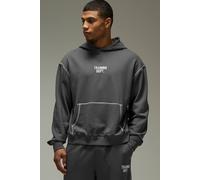 Training Dept. Men's Training Dept Oversized Contrast Stitch Hoodie in Charcoal | Size: Small Training Dept. Charcoal S