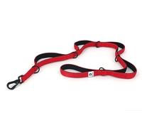 Training Dog Leash - Dual Padded Handles for Reactive Pets - Complete Control Points and D Ring Attachments - Continuous Webbing for Strength - Fail Safe - Large Dog - DU DA Pets (Dale Red)