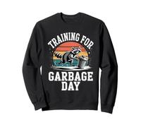 Training For Garbage Day Funny Raccoon Runner Sweatshirt