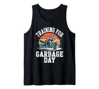 Training for Garbage Day Funny Raccoon Runner Tank Top
