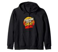 Training For My Cheat Meal Funny Gym Fitness Zip Hoodie