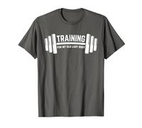 Training for My Old Lady Body, WEIGHLIFTING T-Shirt, Men, Asphalt Grey, Small